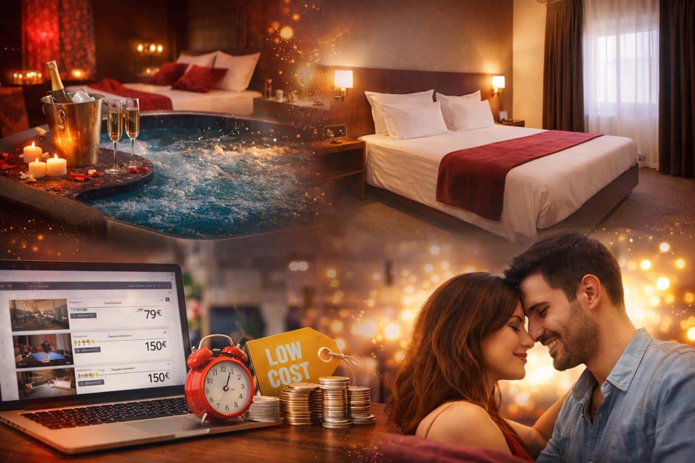 Comparaison love room avec jacuzzi et chambre classique près de Montpellier et Nîmes pour un week-end romantique