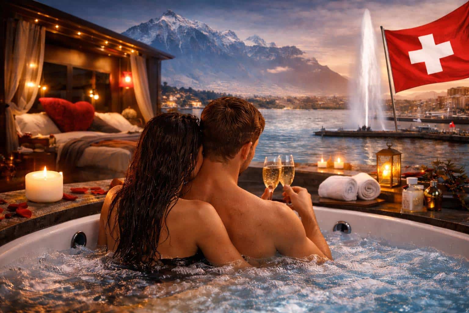Love room près de Genève avec jacuzzi pour un week-end romantique en couple proche de la Suisse